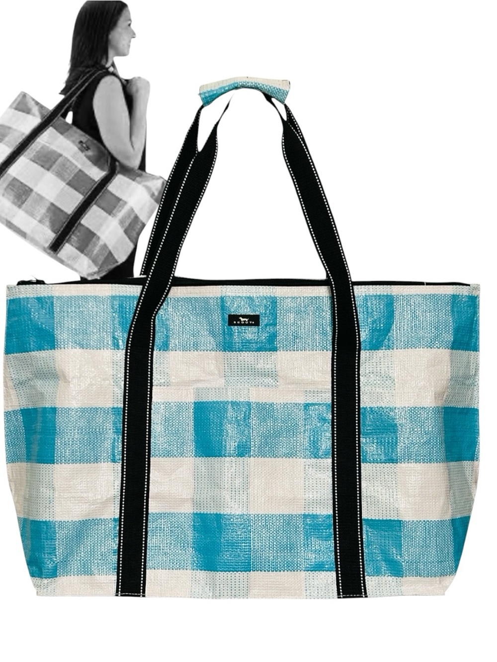 Scout On Holiday Large Tote Bag Aloha Aqua Wipe Clean Water Resistant Beach Bag